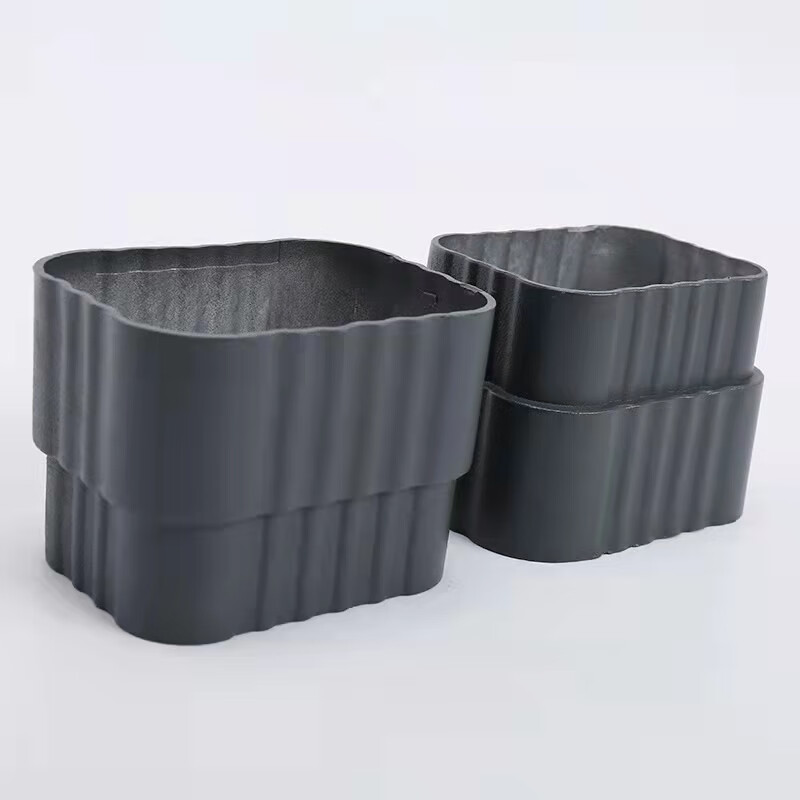 xmsj铝合金雨水槽下水管接头配件变径直接大小头圆形落水管方管接口器