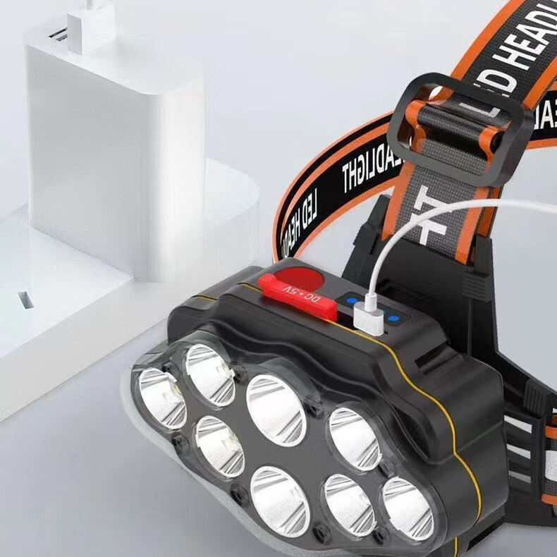 狮奥利兴头灯强光超长续航50000w矿灯led100小时远射可充电防水头戴式