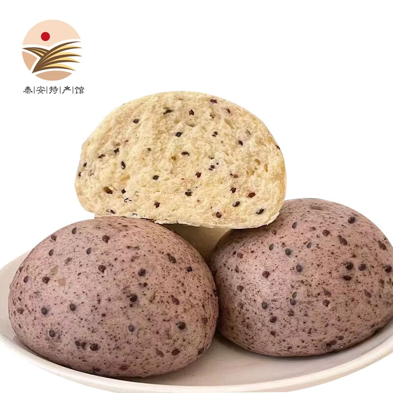 富世康石磨手工三色藜麦馒头无加糖杂粮面粗粮主食早餐早点山东特产 24个 1920g