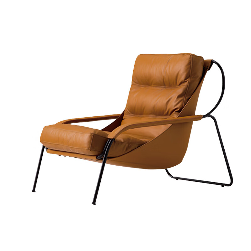 躺椅休闲老虎椅 意式极简休闲老虎椅轻奢羽绒懒人躺椅设计师单人 设计