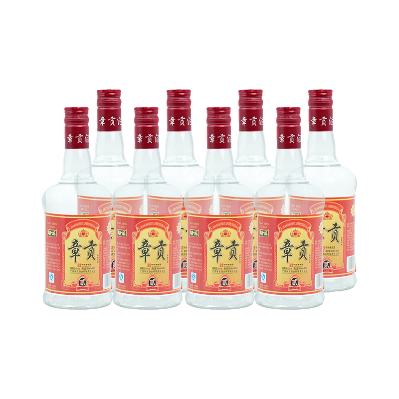 章贡45度600ml章贡王原珍(2号光瓶)弄香型白酒江西本地口粮光瓶福寿酒