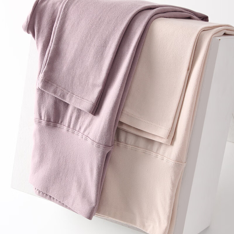 如恋高腰收腹新疆棉保暖裤修身收腰提臀打底裤秋冬棉质秋裤女士内衣 优雅黑 3XL