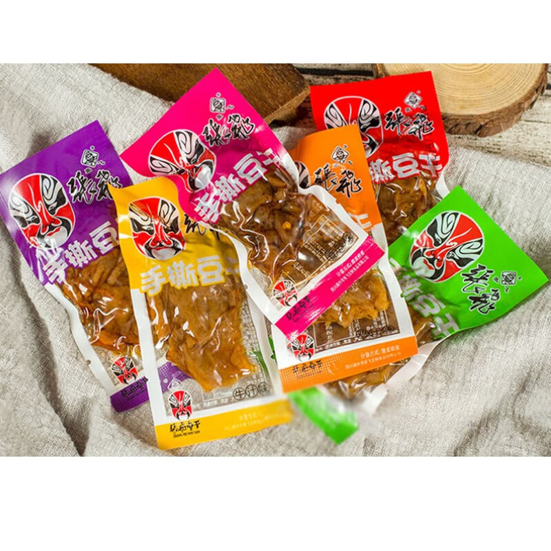 张飞 散装手撕豆干素肉豆腐干500g多味四川豆干休闲零食独立小包装 香辣味1斤