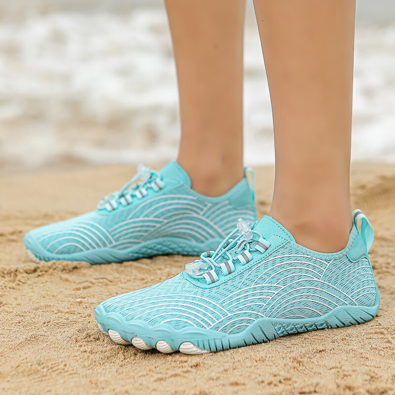 苏奈雪新款户外溯溪鞋沙滩鞋防滑涉水鞋水陆两栖五指鞋潜水室内健身 H01白色 36