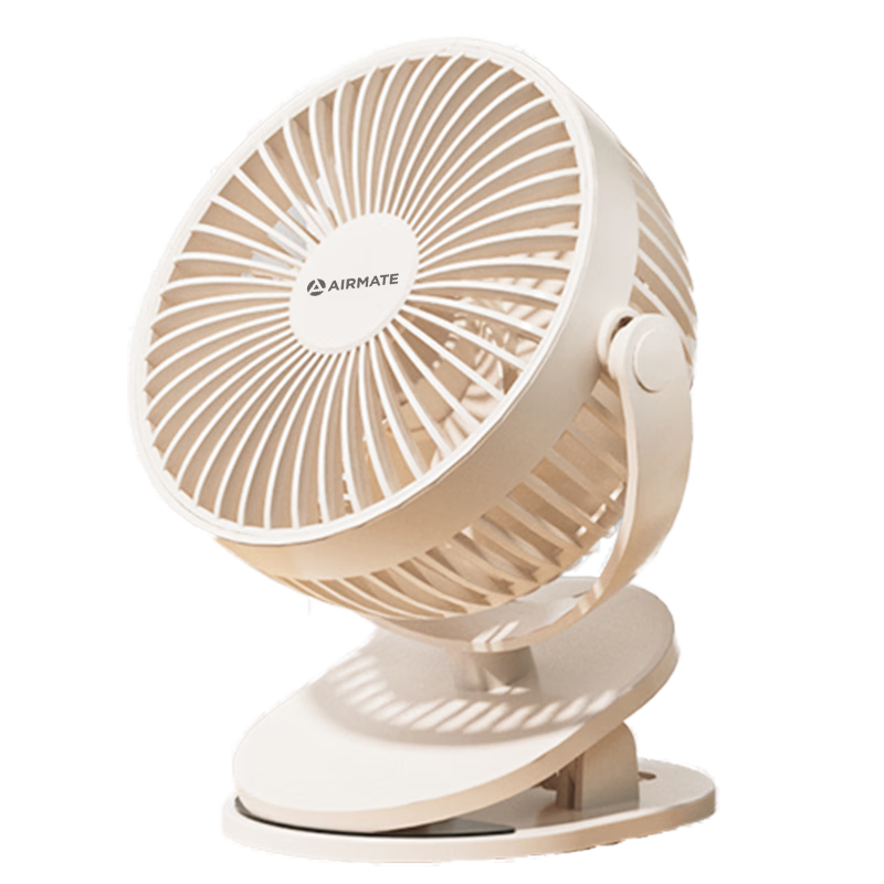 艾美特3000毫安充電辦公宿舍學生床頭夾扇臺夾扇 AH23-2【3000毫安充電款/三檔】