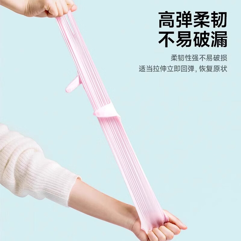 茶花（CHAHUA）洗碗手套女防水丁腈橡胶手套冬季厨房耐用型刷洗衣服家用加厚家务 随机短款白或蓝共 40只装 L码