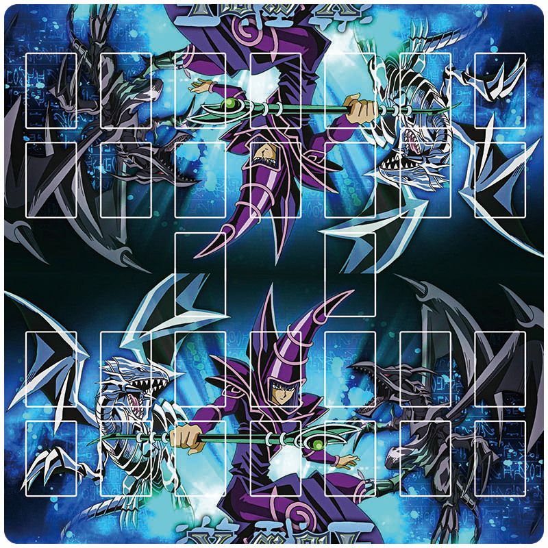 沐瑾游戏王决斗盘卡垫双人橡胶垫tcg卡牌对战垫桌游垫子青眼白龙加厚