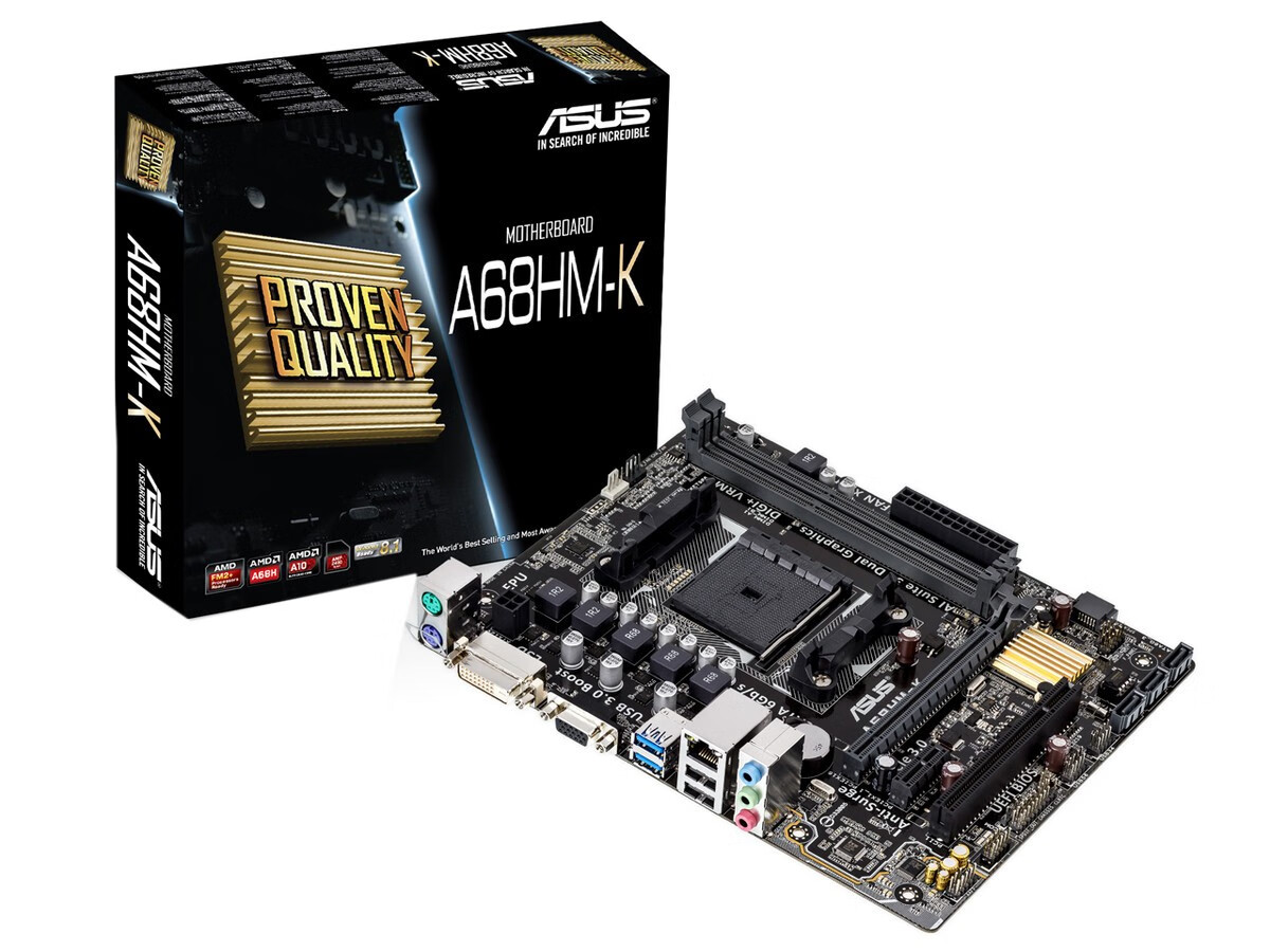 a68hmkea68主板全固态fm2支持740k860k7860k 华硕a68m-k