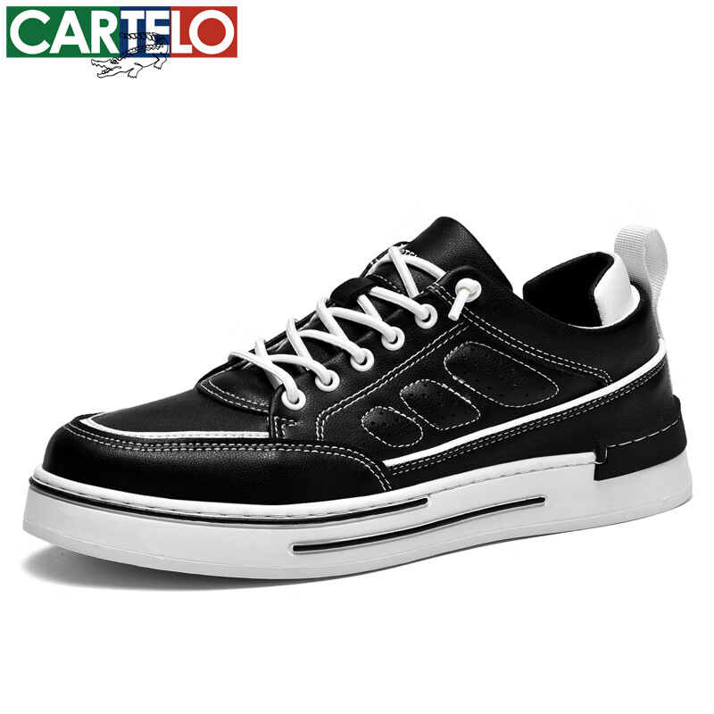 卡帝乐鳄鱼透气男鞋春夏季新款休闲网面鞋男士低帮运动鞋潮流百搭鞋子 黑色[四季款]QH8117 40