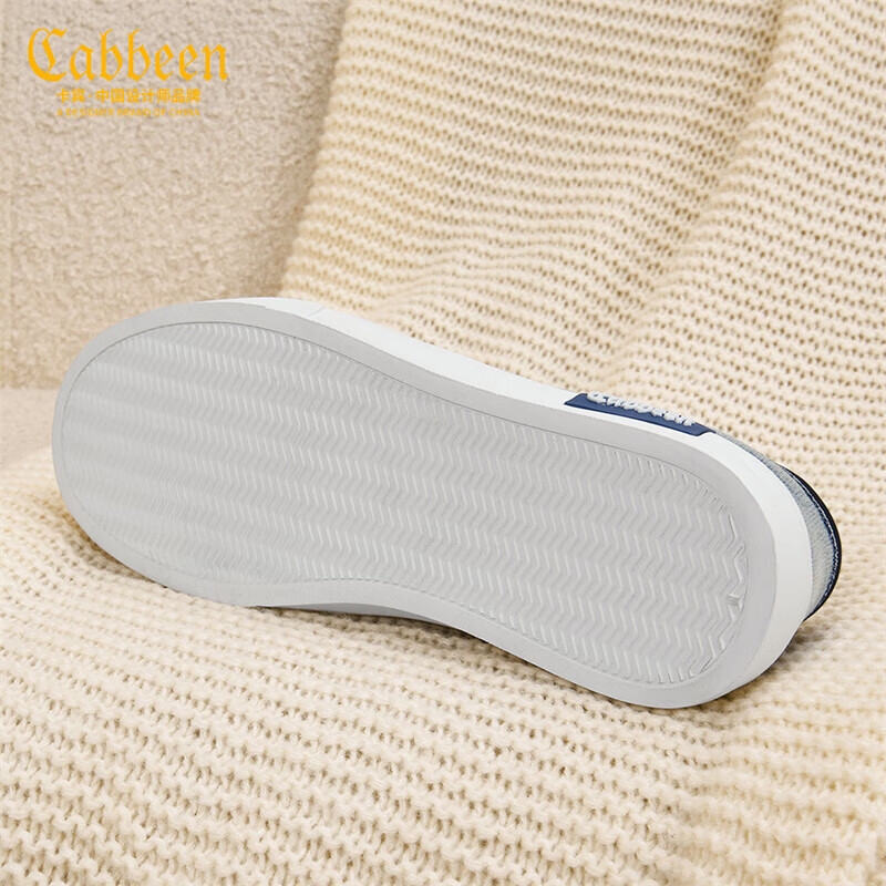 卡宾帆布鞋男鞋春季新款薄款透气板鞋男百搭厚底增高休闲鞋子男驾车鞋 蓝色 41 【标准皮鞋尺码】