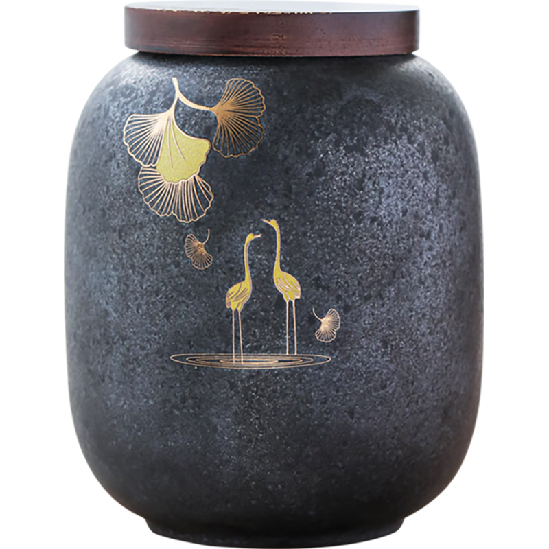 蘇氏陶瓷（SUSHI CERAMICS）大號茶葉罐 日式鐵銹釉大容量陶瓷密封罐紅茶罐