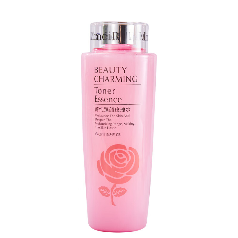 名美人（MMEIR）【大瓶】450ml 菁纯臻颜柔肤玫瑰爽肤水温和补水保湿超大瓶 玫瑰粉水-450ml 1瓶