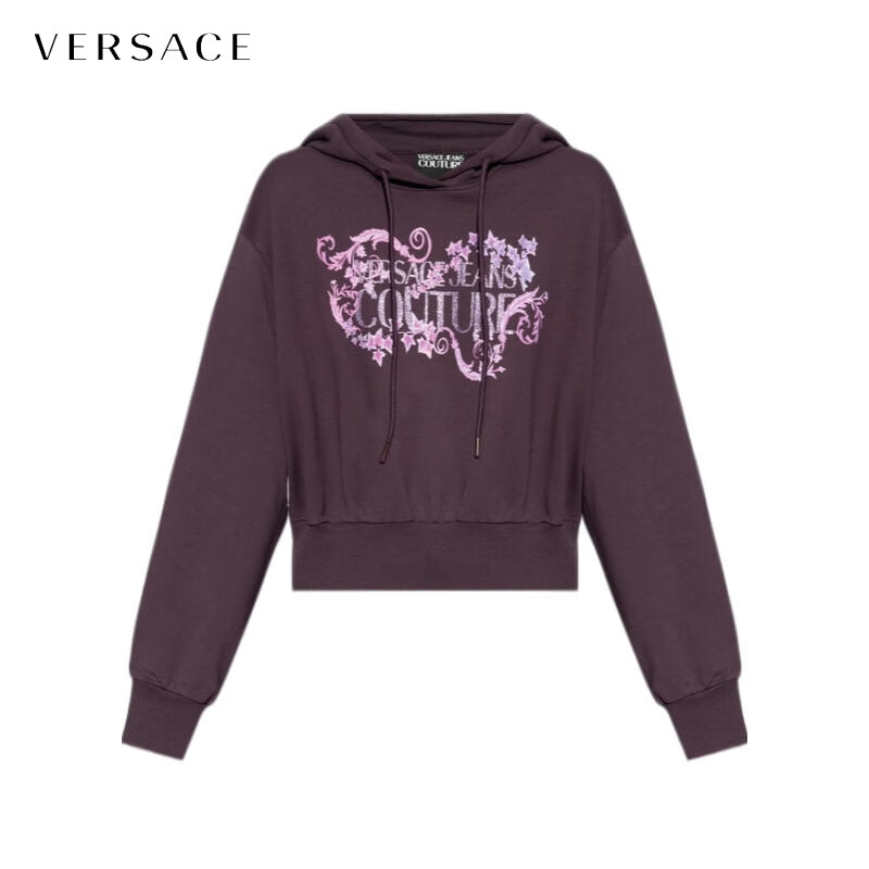 范思哲(versace) 编辑精选女士长袖连帽卫衣 363 l