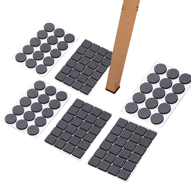 洁比世桌椅脚垫72片板凳椅子加厚耐磨防滑贴桌腿垫防响家具保护垫方圆形