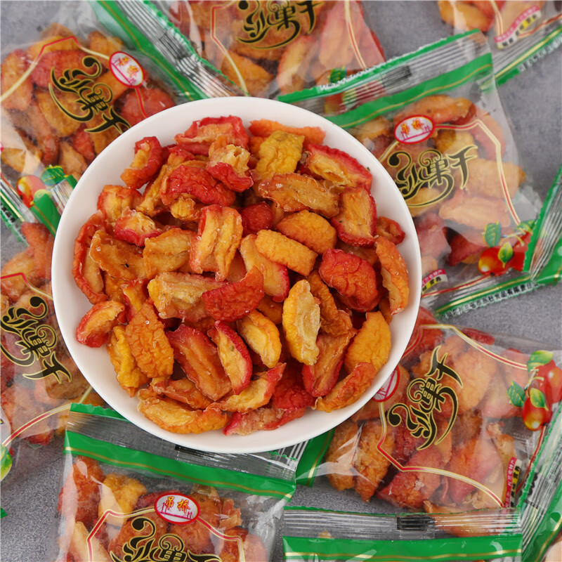 吊桥扎兰屯沙果干 内蒙古特产休闲办公零食 酸甜食品吊桥散装500g