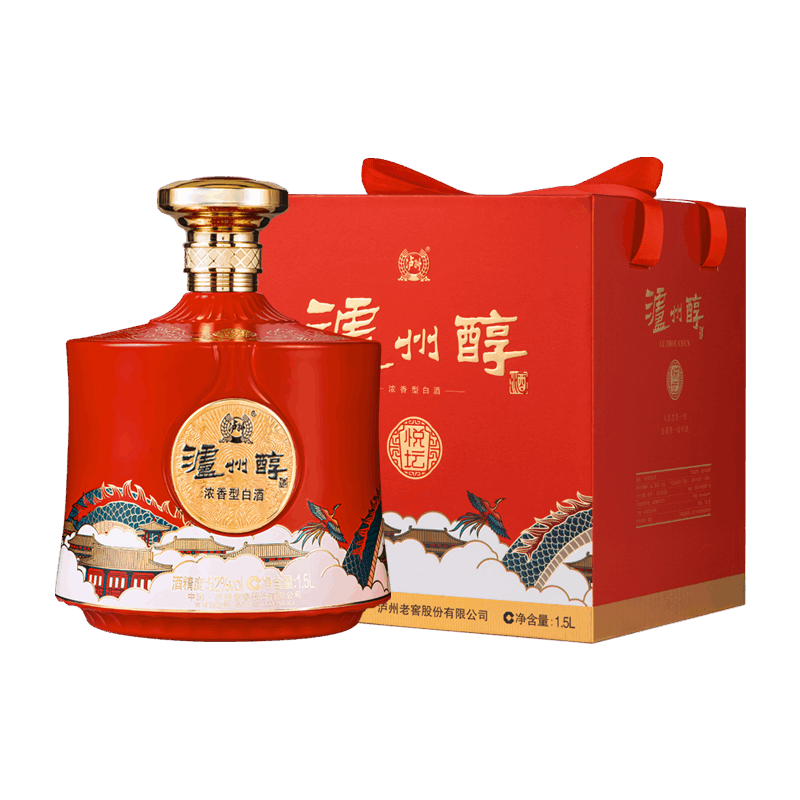 泸州老窖 泸州醇 52度浓香型白酒 悦坛1.5l 大坛酒