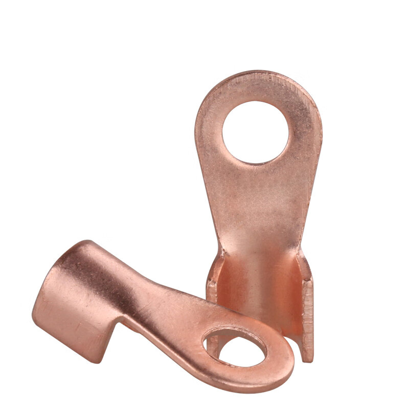 鎏金异彩ot型国标开口铜鼻子 60a电力施工加厚紫铜压线接线端子30只装