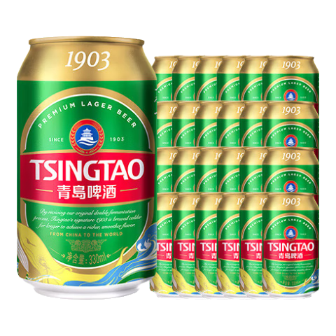 青岛啤酒经典1903 330mL 24罐 整箱装