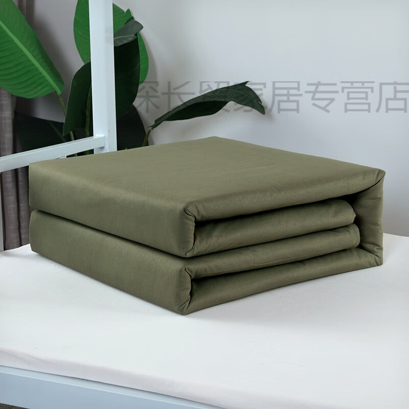 纤丽坊军绿被子定型被可拆豆腐块可拆洗快速成型军训内务热熔棉被子