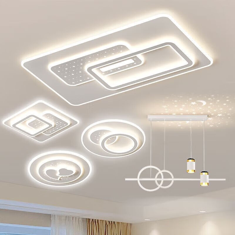 御舵中山灯具照明旗舰中山佛山灯具客厅主灯客厅大气年奶油凤卧室吸顶