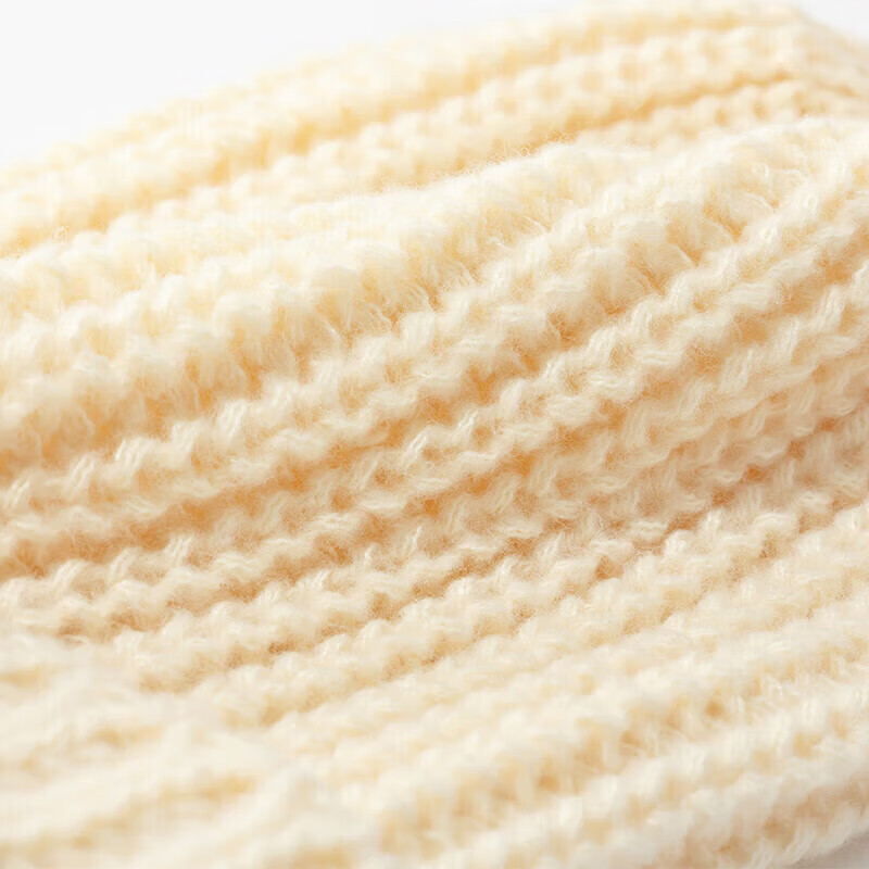 达芬奇密码秋冬保暖纯色针织毛线帽女士帽子防寒防风 米色