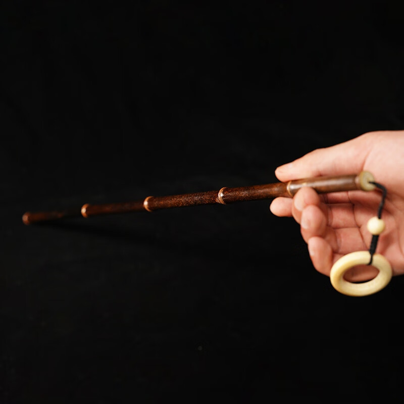 艺竹情紫竹戒尺教棍藤条手把件家用竹条实心竹教鞭教师棍竹子竹鞭紫竹鞭 直径1.5厘米不带配饰 长度60厘米