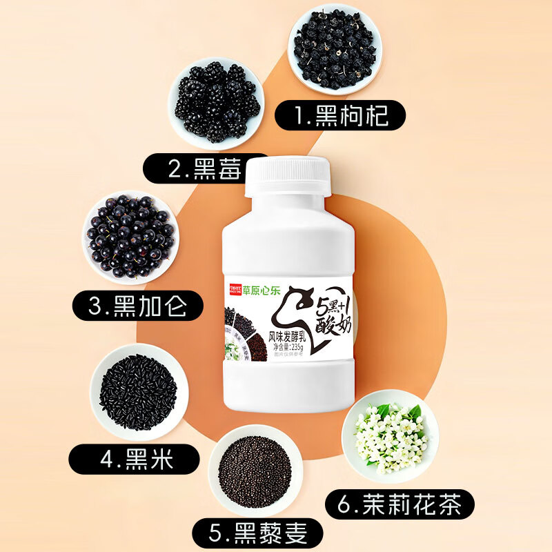 今时代【新品上市】今时代酸奶低温5黑+1果茶酸奶百香果凤梨果粒酸奶 黑酸奶果茶酸奶4瓶+百香果凤梨4瓶