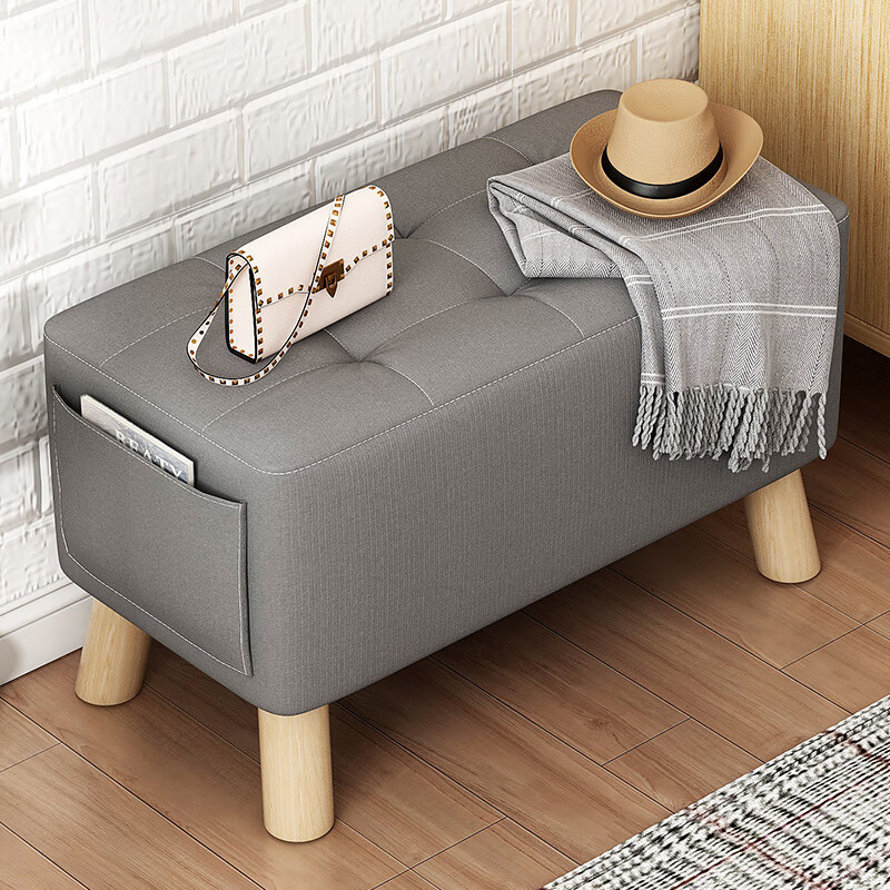 宜家 换鞋凳轻奢换鞋凳家用门口穿鞋凳软包坐凳可长条凳 长条换鞋凳*