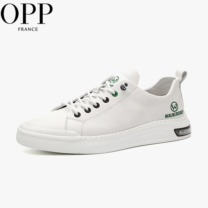 鞋男新款男鞋潮流百搭小白鞋男舒适透气板鞋男 白色【奥卡索联名款】