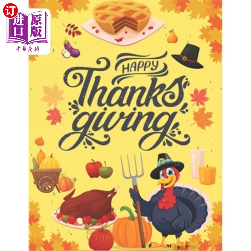 an adult coloring book featuring charming autumn s 感恩节快乐