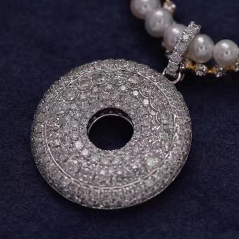 皇家矿工 满钻圆饼吊坠 南非钻石1.48ct送生日礼物晚宴高端珠宝首饰