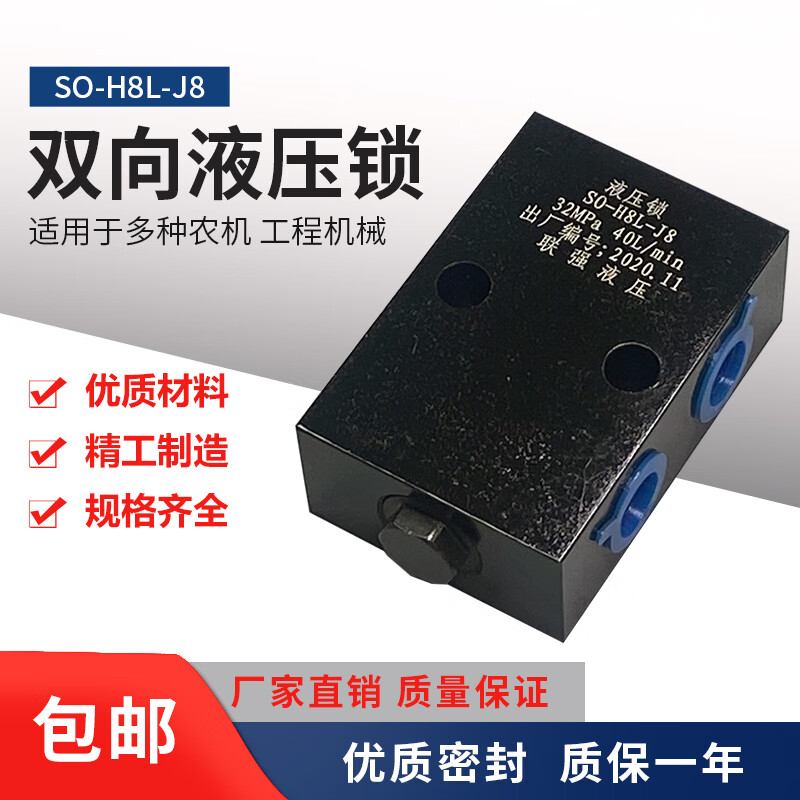 定制双向油缸液压锁油缸压力止回阀油缸安全阀吊车支腿锁平衡适配 j8