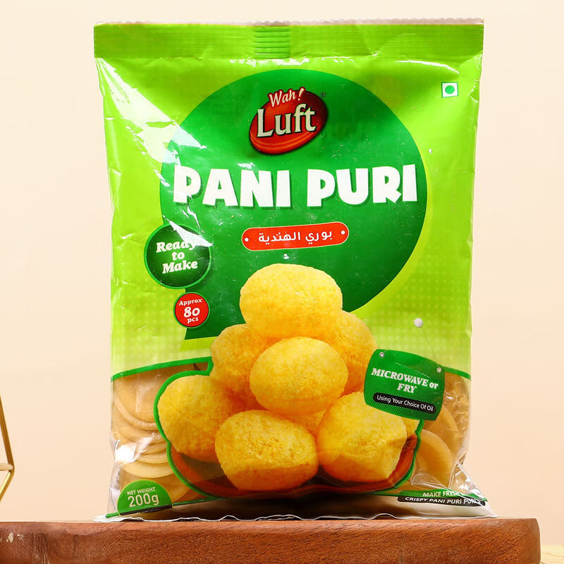 食芳溢抖音pani puri印度进口空心球街头小吃油炸玛莎拉脆脆土豆球