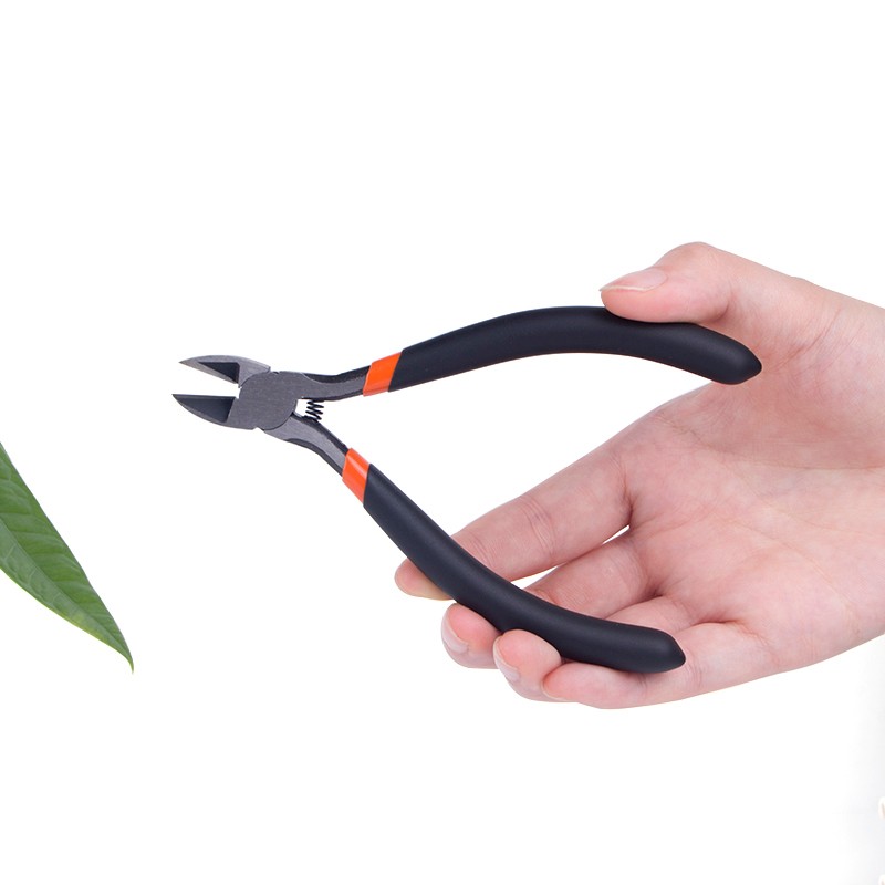 华佰  6寸弹簧剪钳 斜口钳xk-150剪线剪水口钳子 精密小型迷你模型钳