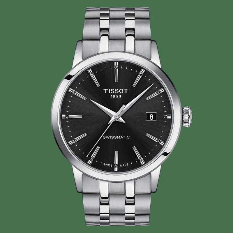天梭(tissot)swissmatic系列自动机械透底抗磁高性能黑
