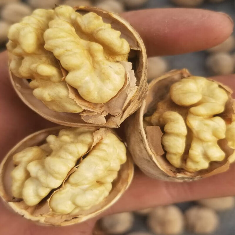 虎钢馋新疆185纸皮核桃新货薄壳一级原生态未清洗天然 1个 原生态5斤