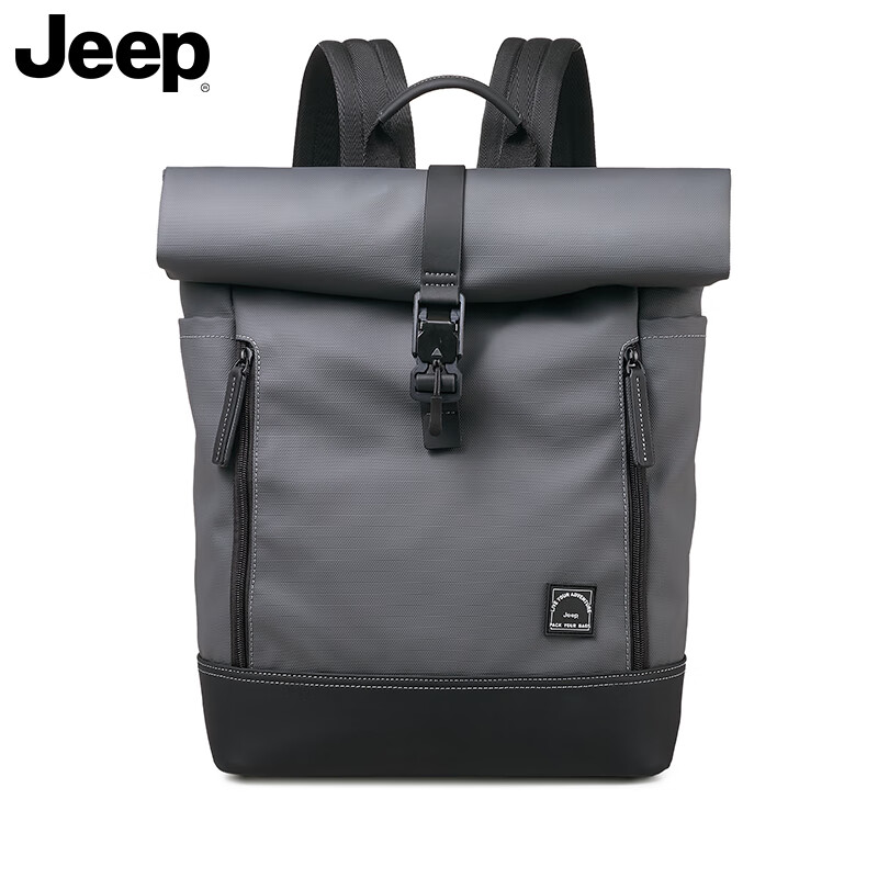 jeep电脑包双肩包男笔记本背包大容量翻盖学生书包轻便旅行休闲16英寸