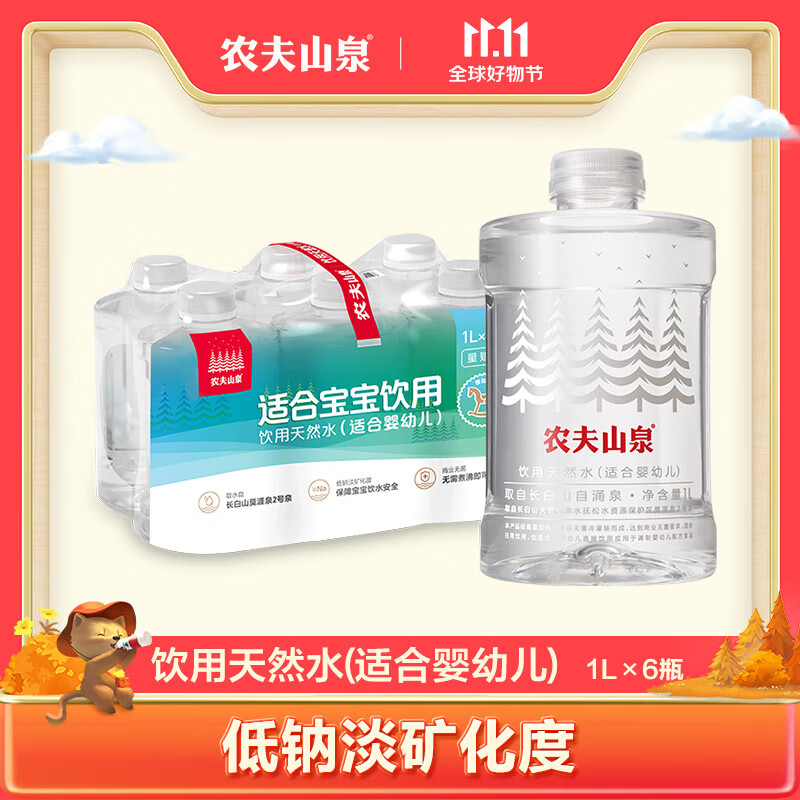 农夫山泉 饮用天然水 （适合婴幼儿） 1L*6瓶 塑膜装属于什么档次？