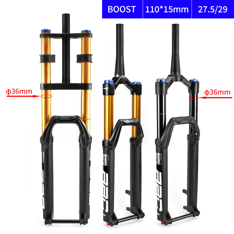 泊威尔马尼托前叉110*15mm山地车气压 铝合金 阻尼空气避震气叉 m36