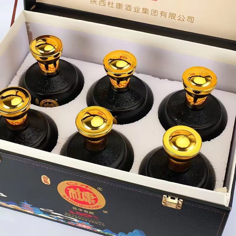 白水杜康陕西白水杜康陈年窖藏52度浓香型高度粮食白酒500ml整箱6瓶礼盒装 52度 500mL 6瓶 整箱6瓶装