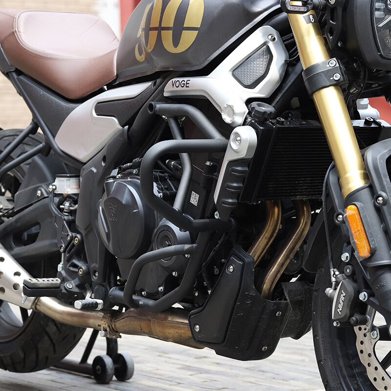 工马适用于隆鑫voge无极500ac保险杠复古摩托车lx500-f护杠改装防摔杠