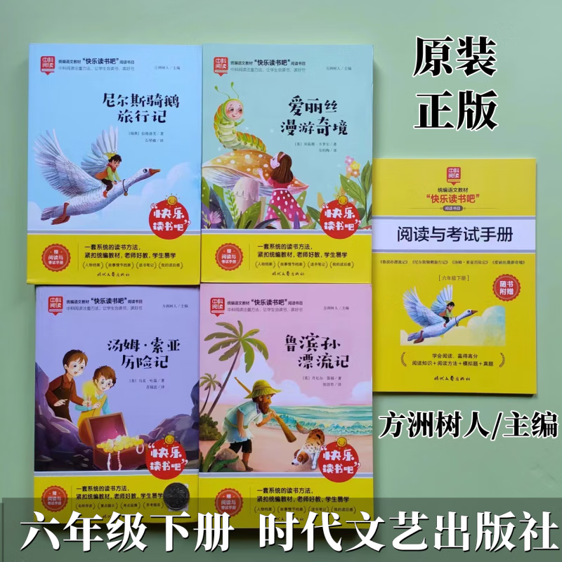 方洲树人主编六年级下册骑鹅旅行记汤姆索亚历险记时代文艺出版社