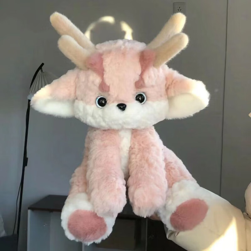 新款小粉龙毛绒玩具龙年公仔龙年吉祥物抱枕网红玩偶生日礼物礼品