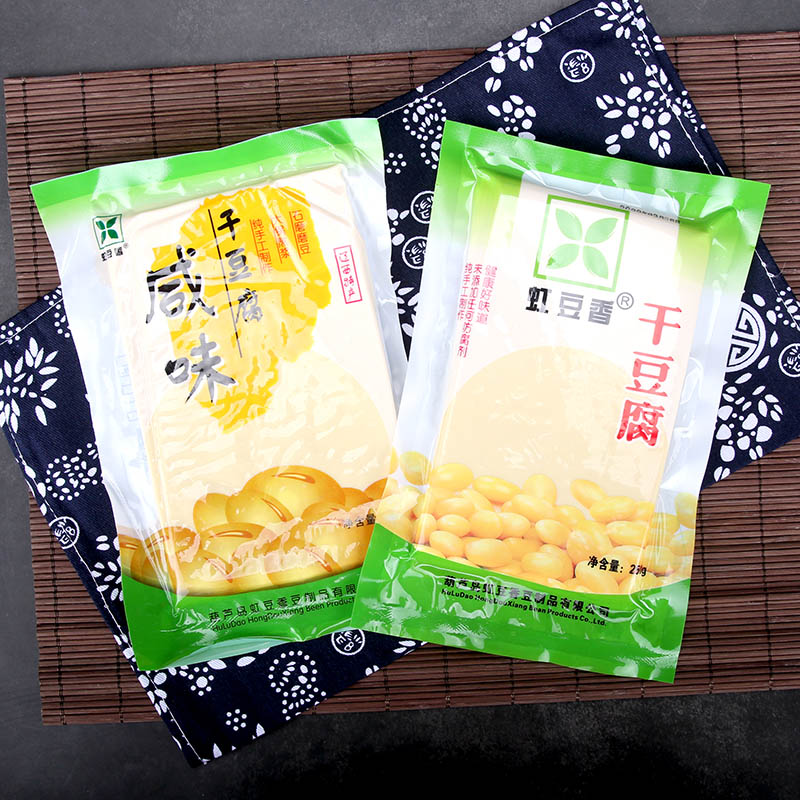 食怀辽宁葫芦岛靠山屯虹螺岘虹豆香锦州干豆腐原味咸味千张皮小袋包装