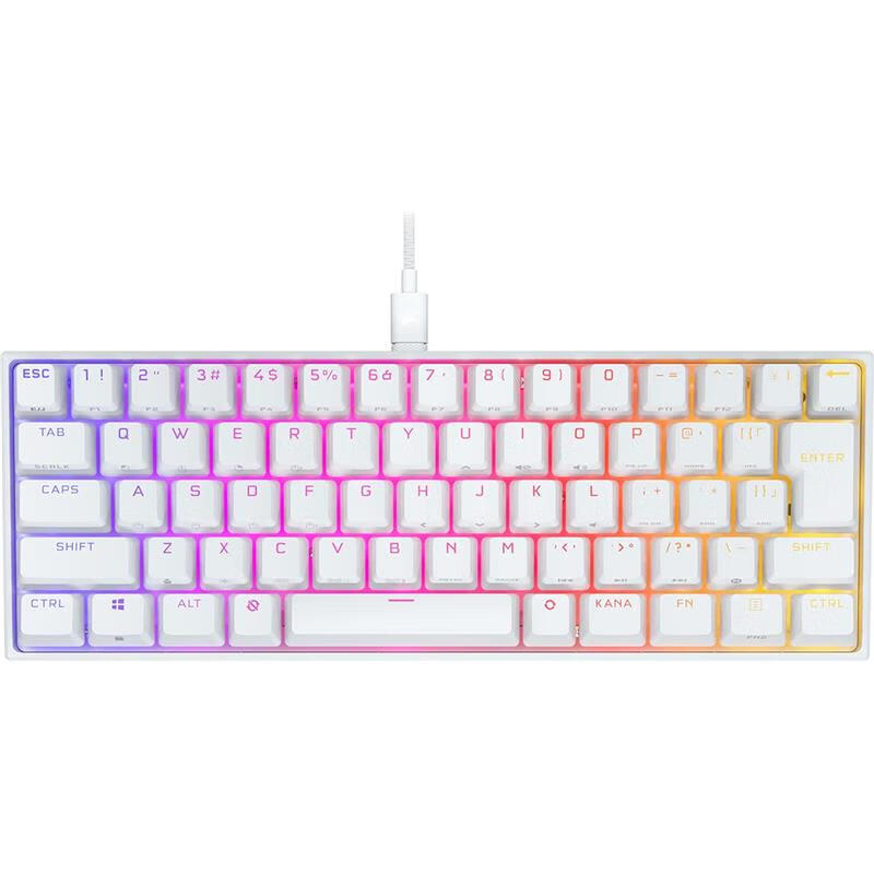 美商海盗船（USCORSAIR）【日本直邮】美商海盗船CORSAIR K65 RGB 机械游戏键盘日语布局 K65 RGB Mini【白色】