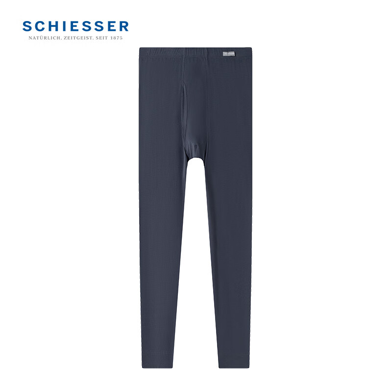 舒雅（Schiesser）男士秋裤S2系列舒美棉3A抗菌抑菌保暖长裤E5/23920Y 碳黑 XL 【80-90公斤】