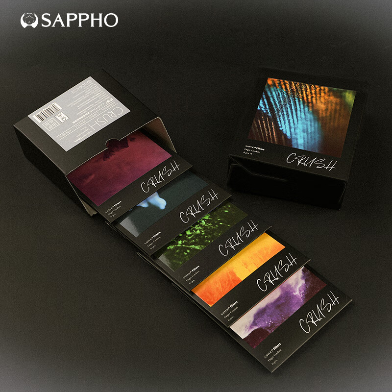 萨福sappho情趣手指套crush全家福玻尿酸水润套5盒装拉拉les crush