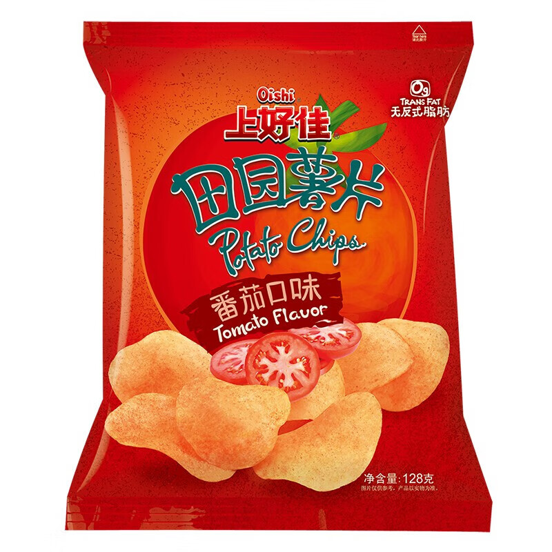 上好佳 膨化零食番茄味薯片袋装128g