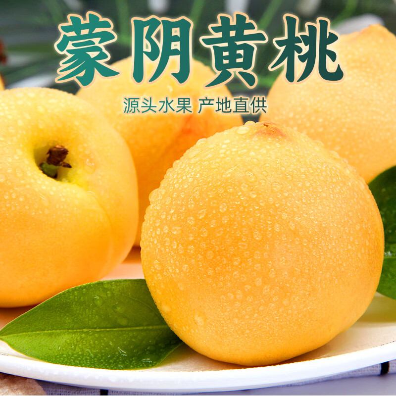 黄桃 蒙阴蜜桃2.25kg 新鲜水果桃子精品装时令生鲜脆甜毛桃