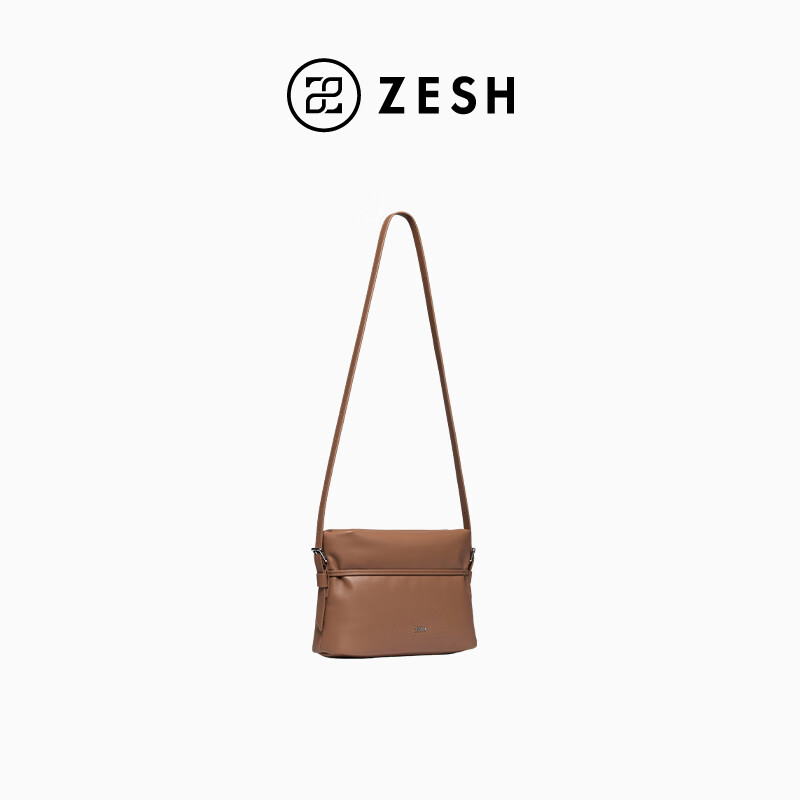 ZESH/泽尚【新品上市】留痕中号草药包秋季包包斜挎包女单肩包 深奶茶
